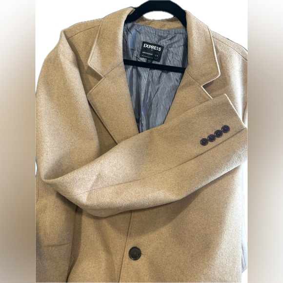 Men’s Express Wool Coat Size XL - Picture 2 of 7